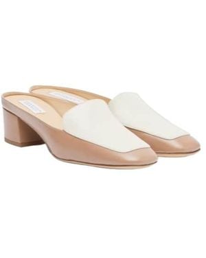 Gabriela Hearst Alena Leather Slingback Court Shoes - Pink
