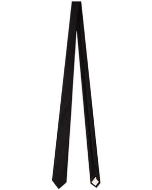 Lardini Pointed-Tip Tie - Black