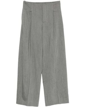 Alberta Ferretti Straight-Leg Casual Pants - Gray