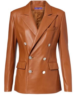 Ralph Lauren Camden Leather Blazer - Brown