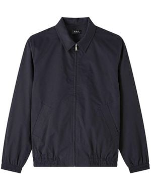 A.P.C. Gilbert Zipped Shirt Jacket - Blue