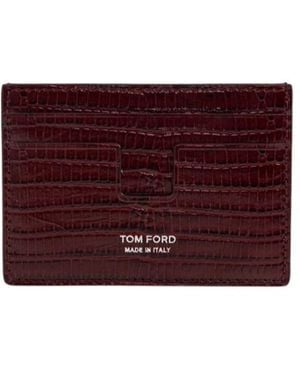 Tom Ford Logo Card Holder - Purple