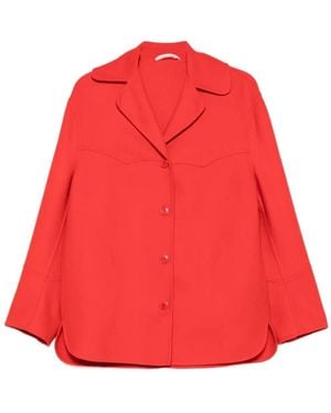 Ermanno Scervino Virgin Wool Coat - Red