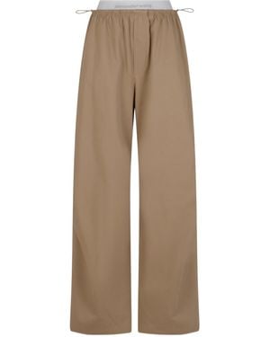 Alexander Wang Double Layer Waist Trousers - Natural