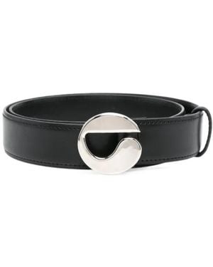 Coperni Logo Plaque Buckle Belt - White