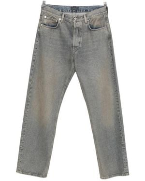 Haikure Faded-Effect Logo-Patch Jeans - Grey