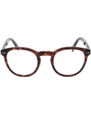 Celine Removable-Lens Round-Frame Sunglasses - White