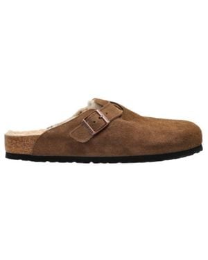 Birkenstock Boston Shearling Mules - Brown