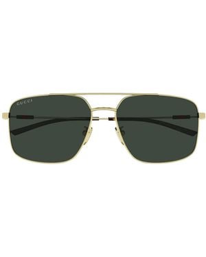 Gucci Eyewear Pilot Frame Sunglasses - Green