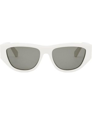 Celine Geometric Frame Sunglasses - White