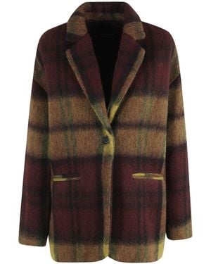 Roberto Collina Check Button Casual Jacket - Brown