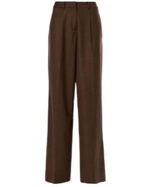 Magda Butrym Wool Wide-Leg Pants - Brown