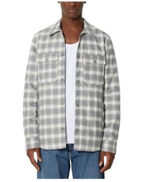 A.P.C. Check-Pattern Pocket Shirt - Gray
