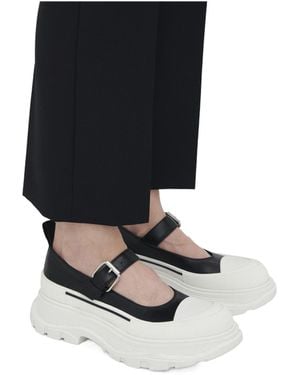 McQueen Buckle Detailed Mary Janes - Black