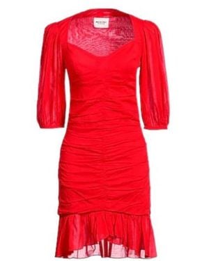Isabel Marant Minimal V-Neck Dress - Red