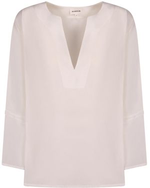 P.A.R.O.S.H. P.A.R.O..H. Saxon V-Neck Tunic Top - Pink