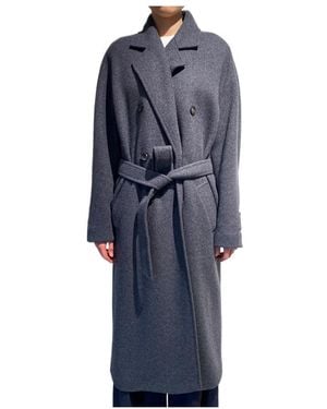 Max Mara Collared Long-Sleeved Coat - Blue