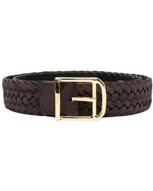 Brioni Buckle Belt - White