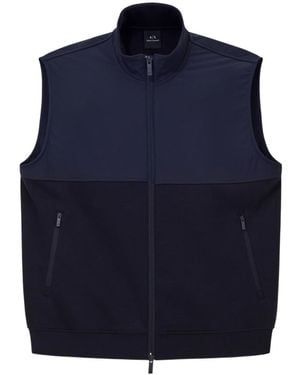 ARMANI EXCHANGE Zippered Vest - Blue