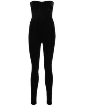 Alex Perry Velvet Jumpsuit - Black