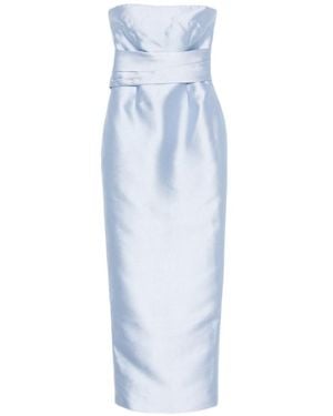 Solace London Strapless Maxi Dress - Blue