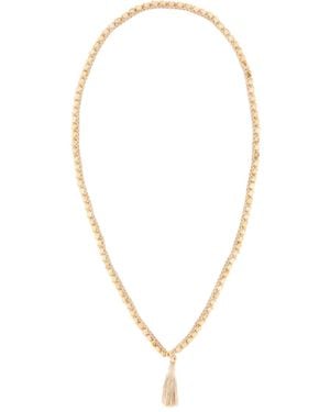 Alanui Embellished Crochet Necklace - White