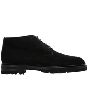 Kiton Round-Toe Boots - Black