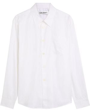 Our Legacy Long-Sleeved Collar Shirt - White