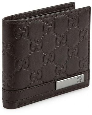Gucci Gg Embossed Double Fold Wallet - Grey