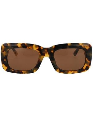 The Attico Geometric Sunglasses - Brown