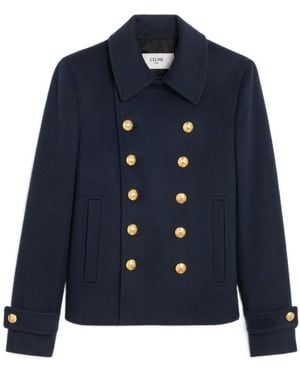 Celine Cropped Chelsea Coat - Blue
