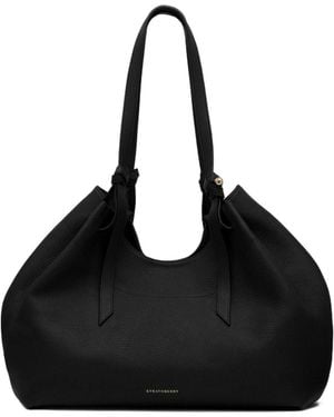 Strathberry Barra Leather Tote Bag - Black