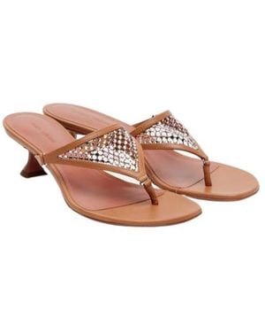 AMINA MUADDI Embellished Thong Sandals - Pink