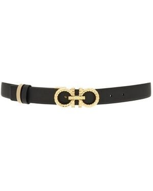 Ferragamo Ferragamo Gancini Buckled Reversible Belt - White