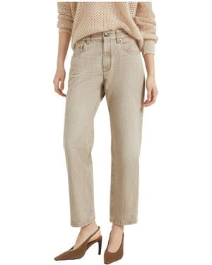 Brunello Cucinelli Cotton Jeans - Natural