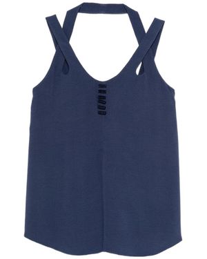 Emporio Armani Strappy Detail Top - Blue