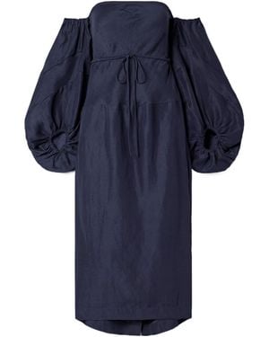 Rosie Assoulin Off-The-Shoulder Dress - Blue