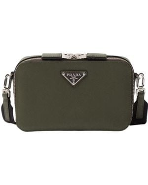 Prada Brique Saffiano Leather Bag - Green