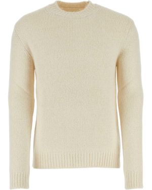 Jil Sander Crewneck Long-Sleeved Jumper - White