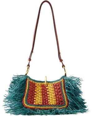 Rabanne Rabanne Fringed Woven Shoulder Bag - Multicolour