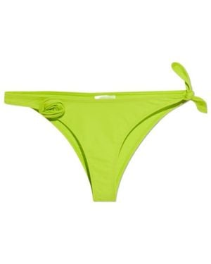 Coperni Floral-Appliqué Bikini Bottom - Yellow