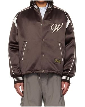 WOOYOUNGMI Logo Baseball Jacket - Brown