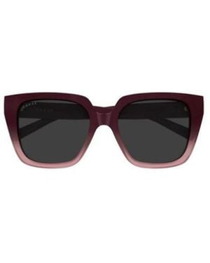 Gucci Eyewear Butterfly Frame Sunglasses - Multicolor