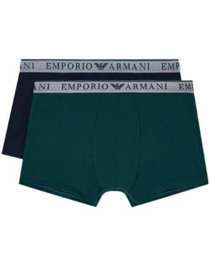 Emporio Armani Two-Pack Of Boxer Briefs - Blue