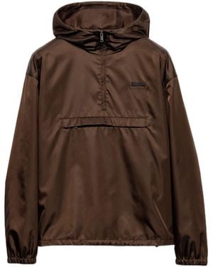 Prada Re-Nylon Anorak - Brown