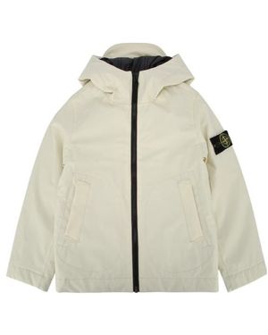 Stone Island Junior Hooded Short Parka Jacket - Natural