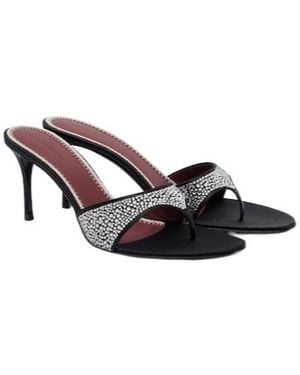 Magda Butrym Embellished Satin Thong Sandals - Multicolor