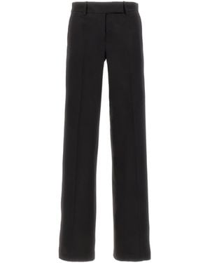 Quira Mid-Rise Wide-Leg Tailored Trousers - Black