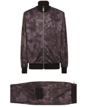 Philipp Plein Camouflage Monogram Tracksuit - Brown