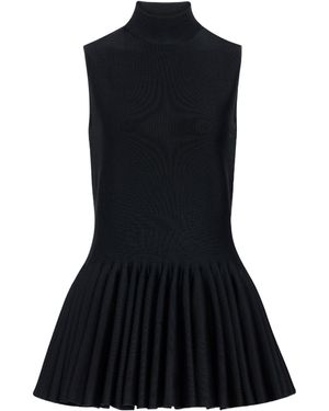 Alaïa Alaïa Godet Sleeveless Top - Black